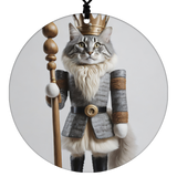 Cat Christmas Ornament Featuring Nutcracker Themed Graphic