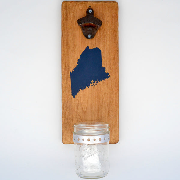 Take Your Top off Here Wall Mounted Bottle Opener With Mason Jar 