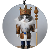 Cat Christmas Ornament Featuring Nutcracker Themed Graphic