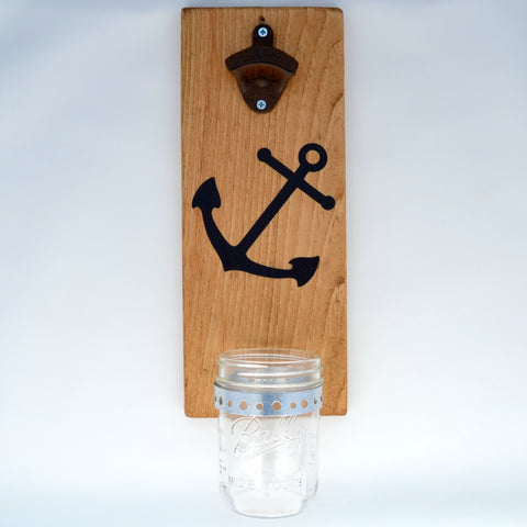 Anchor - Wall Mounted Bottle Opener with Cap Catcher