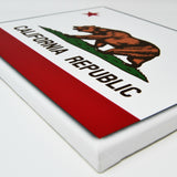 California Flag Decor - 8x10 CA State Flag Canvas - Ready To Hang California Decor