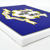 Connecticut Flag Decor - 8x10 CT State Flag Canvas - Ready To Hang Connecticut Decor