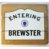 Custom Massachusetts Entering Sign | Handmade 12" by 10.5" Wood Wall Art - Mass Gift - MA Decor