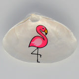Flamingo Clam Shell Dish | Jewelry Dish - Spoon Rest - Soap Dish - Cranberry Collective - Cape Cod Gifts - Beach and Nautical Decor