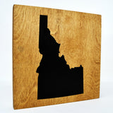 Idaho Wall Decor - 8x8 Decorative ID Map Wood Box Sign - Ready To Hang Idaho Decor