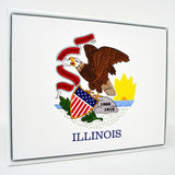 Illinois Flag Decor - 8x10 IL State Flag Canvas - Ready To Hang Illinois Decor