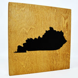 Kentucky Wall Decor - 8x8 Decorative KY Map Wood Box Sign - Ready To Hang Kentucky Decor