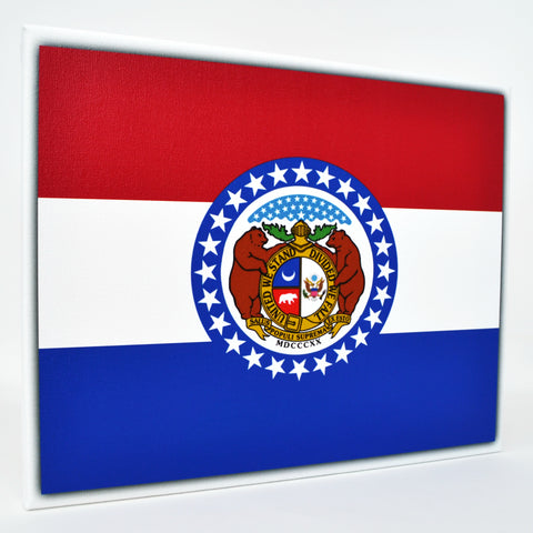Missouri Flag Decor - 8x10 MO State Flag Canvas - Ready To Hang Missouri Decor