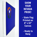 Nevada Flag Decor - 8x10 NV State Flag Canvas - Ready To Hang Nevada Decor