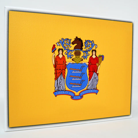 New Jersey Flag Decor - 8x10 NJ State Flag Canvas - Ready To Hang New Jersey Decor