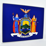 New York Flag Decor - 8x10 NY State Flag Canvas - Ready To Hang New York Decor