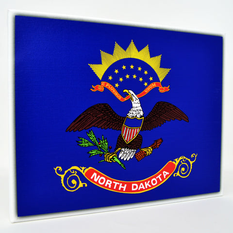 North Dakota Flag Decor - 8x10 ND State Flag Canvas - Ready To Hang North Dakota Decor