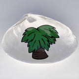 Palm Tree Clam Shell Dish | Jewelry Dish - Spoon Rest - Soap Dish - Cranberry Collective - Cape Cod Gifts - Beach and Nautical Decor