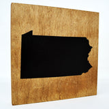 Pennsylvania Wall Decor - 8x8 Decorative PA Map Wood Box Sign - Ready To Hang Pennsylvania Decor