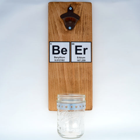 Periodic Table - Wall Mounted Bottle Opener with Cap Catcher