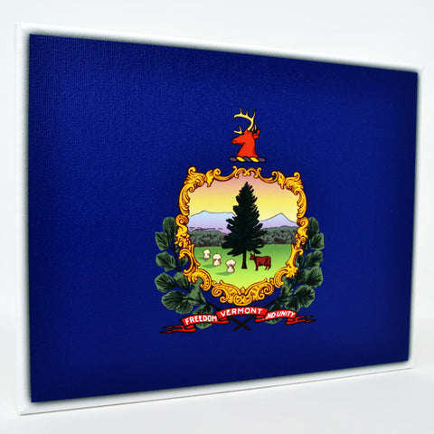 Vermont Flag Decor - 8x10 VT State Flag Canvas - Ready To Hang Vermont Decor