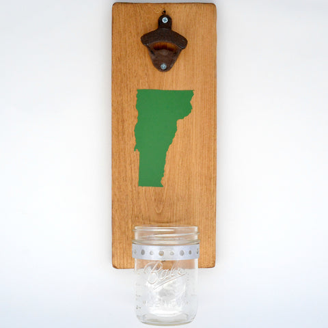 Vermont - Wall Mounted Bottle Opener with Cap Catcher - Cranberry Collective - Cape Cod Gifts - Beach and Nautical Decor